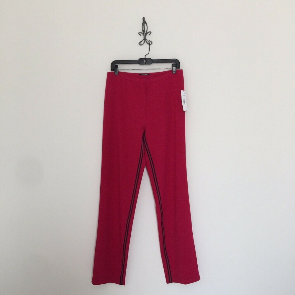 New Tahari Theora Berry Red Pant